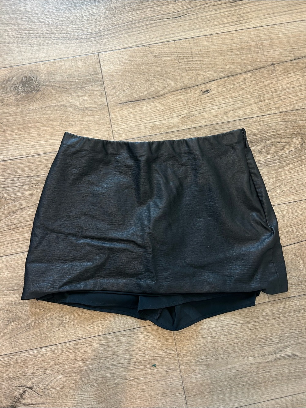 Abercrombie & Fitch Black Faux Leather Skort